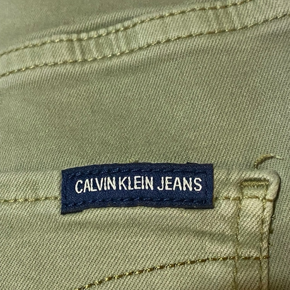 Calvin Klein Straight Skinny Contoured Jeans Size 2 Green High Rise Like… - Picture 13 of 15